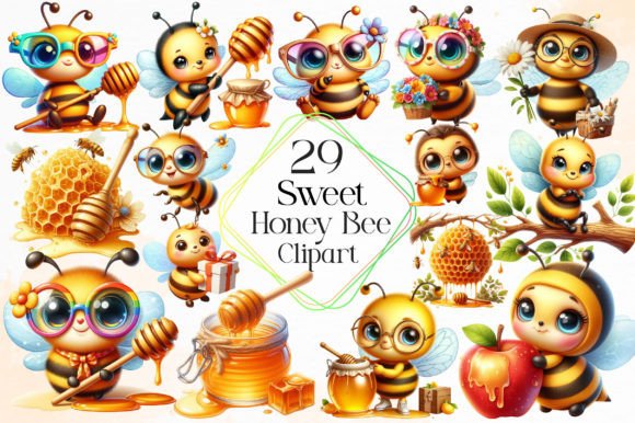 Download Sweet Honey Bee Clipart Sublimation - Bee Collection