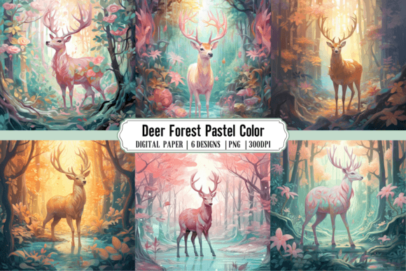 Download Deer Forest Pastel Color Background - Pastel color background Collection