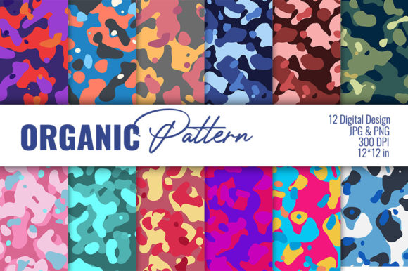 Download Colorful Digital Paper Organic Pattern - Organic Collection