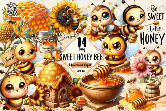 Download Sweet Honey Bee Sublimation Clipart PNG - Bee Collection