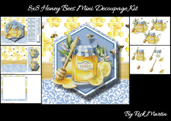 Download 8x8" Honey Bees Mini Cardmaking Kit - Bee Collection