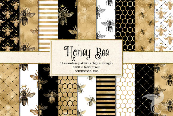 Download Honey Bee Digital Paper - Bee Collection