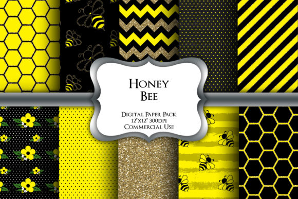 Download Honey Bee Digital Paper Pack - Bee Collection